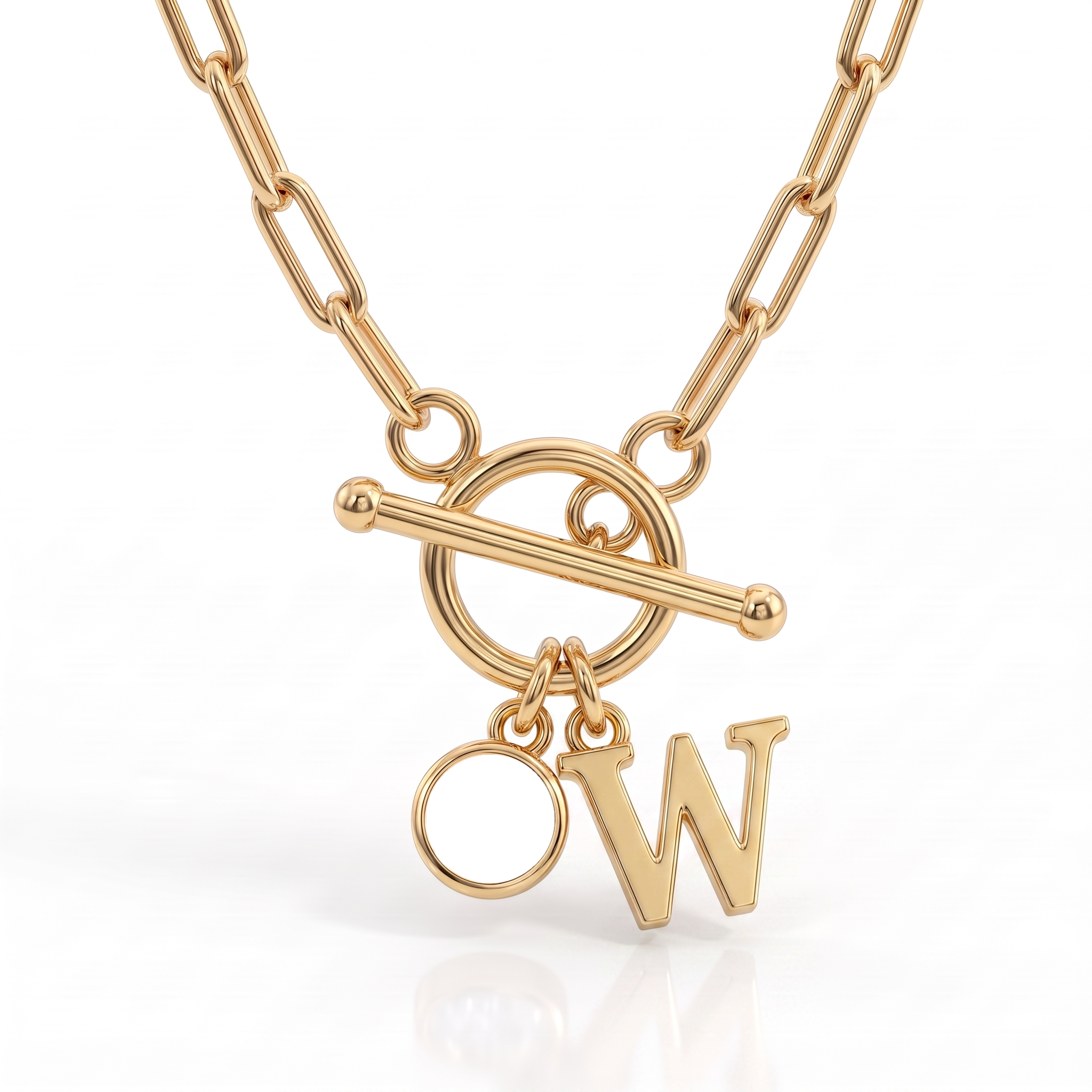 Collana con iniziale e pietra di nascita "Sage"