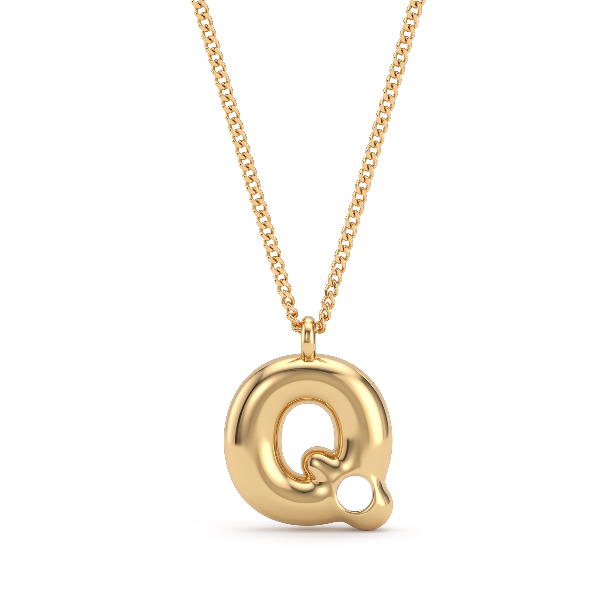 Collana con iniziale e pietra di nascita "Faye"
