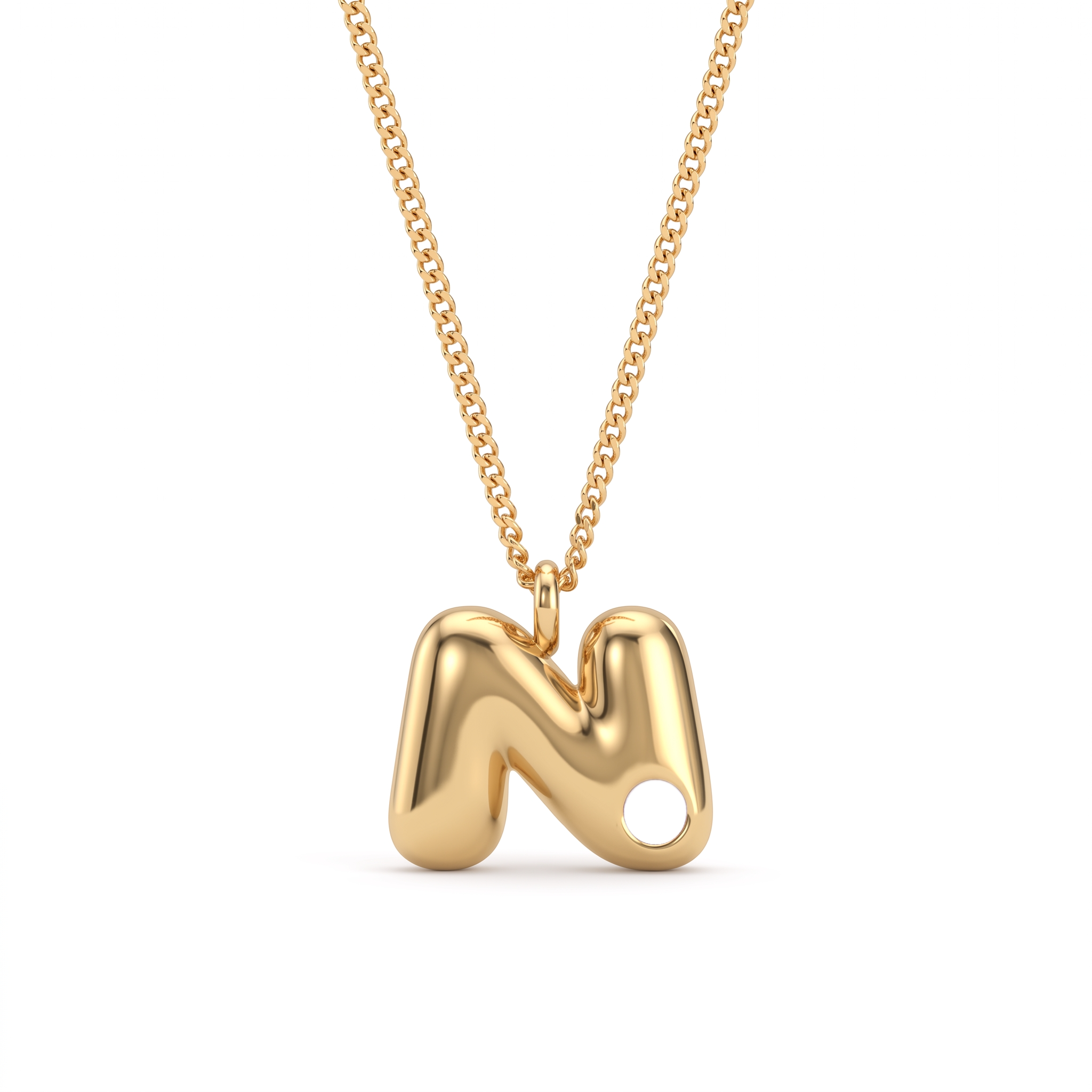Collana con iniziale e pietra di nascita "Faye"
