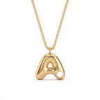 Collana con iniziale e pietra di nascita "Faye"