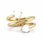 Anello regolabile con pietra di nascita "Seren"
