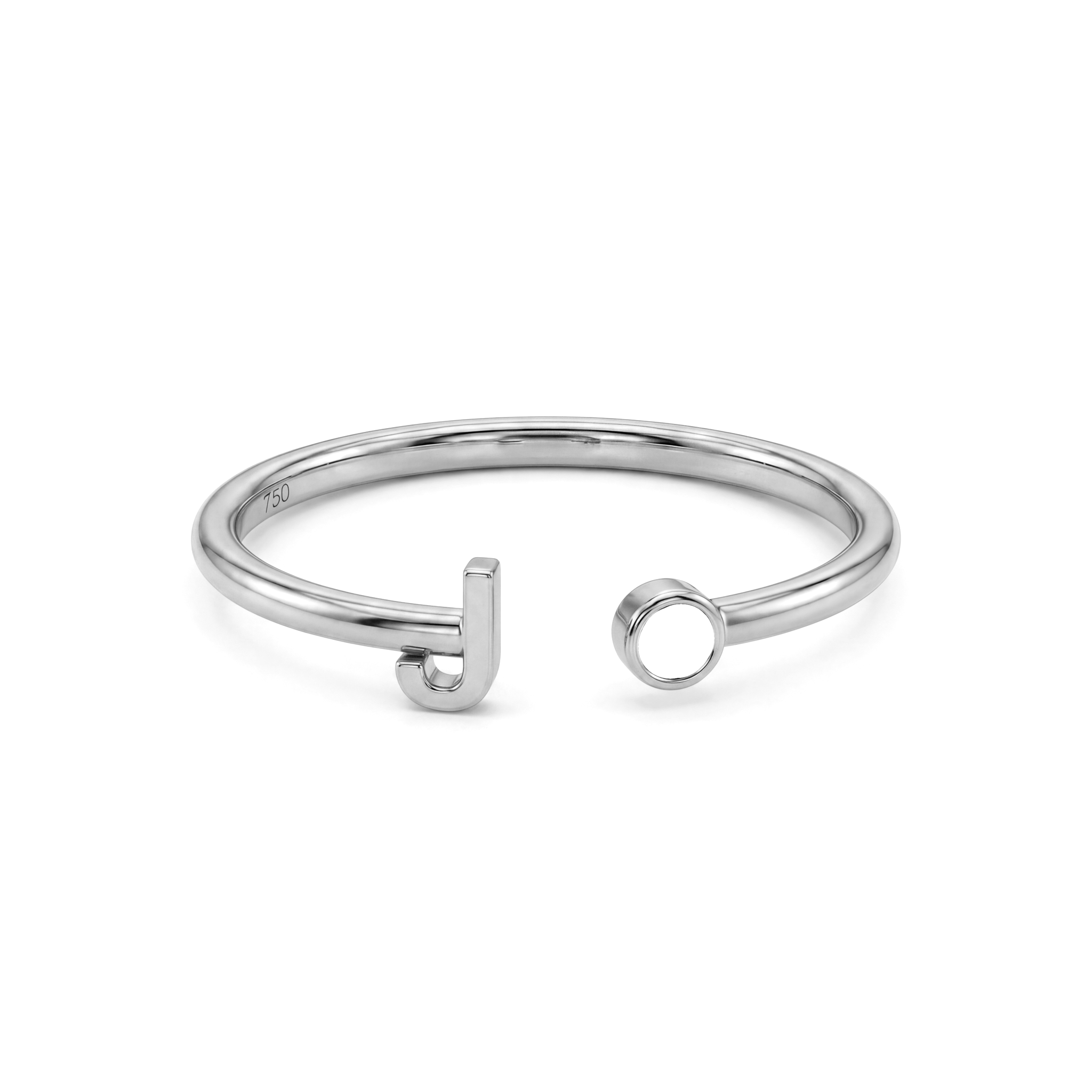 Adjustable Initial Birthstone Ring "Tove"