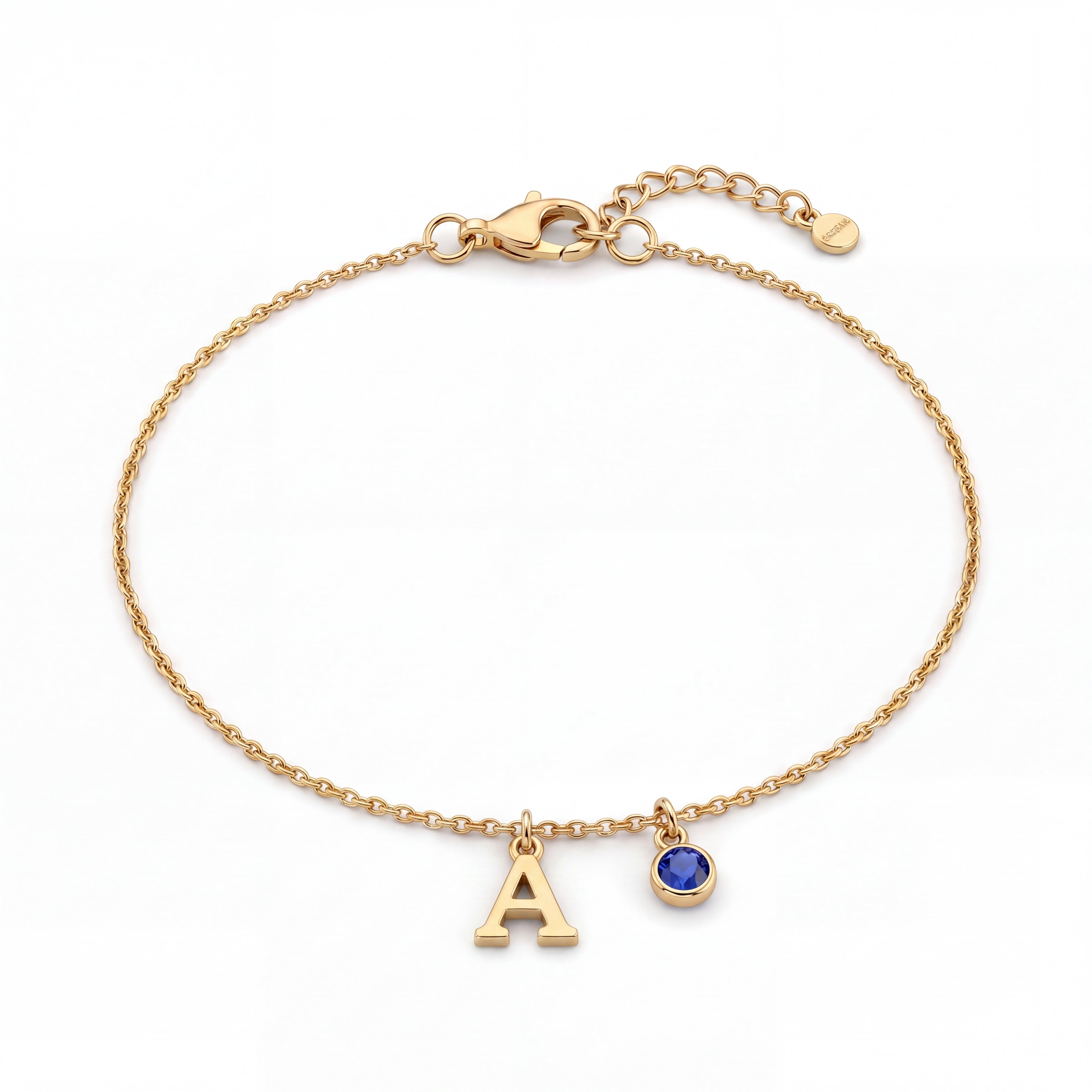 Initial Birthstone Bracelet "Eden"