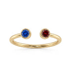 Anello regolabile con pietra di nascita "Cove"