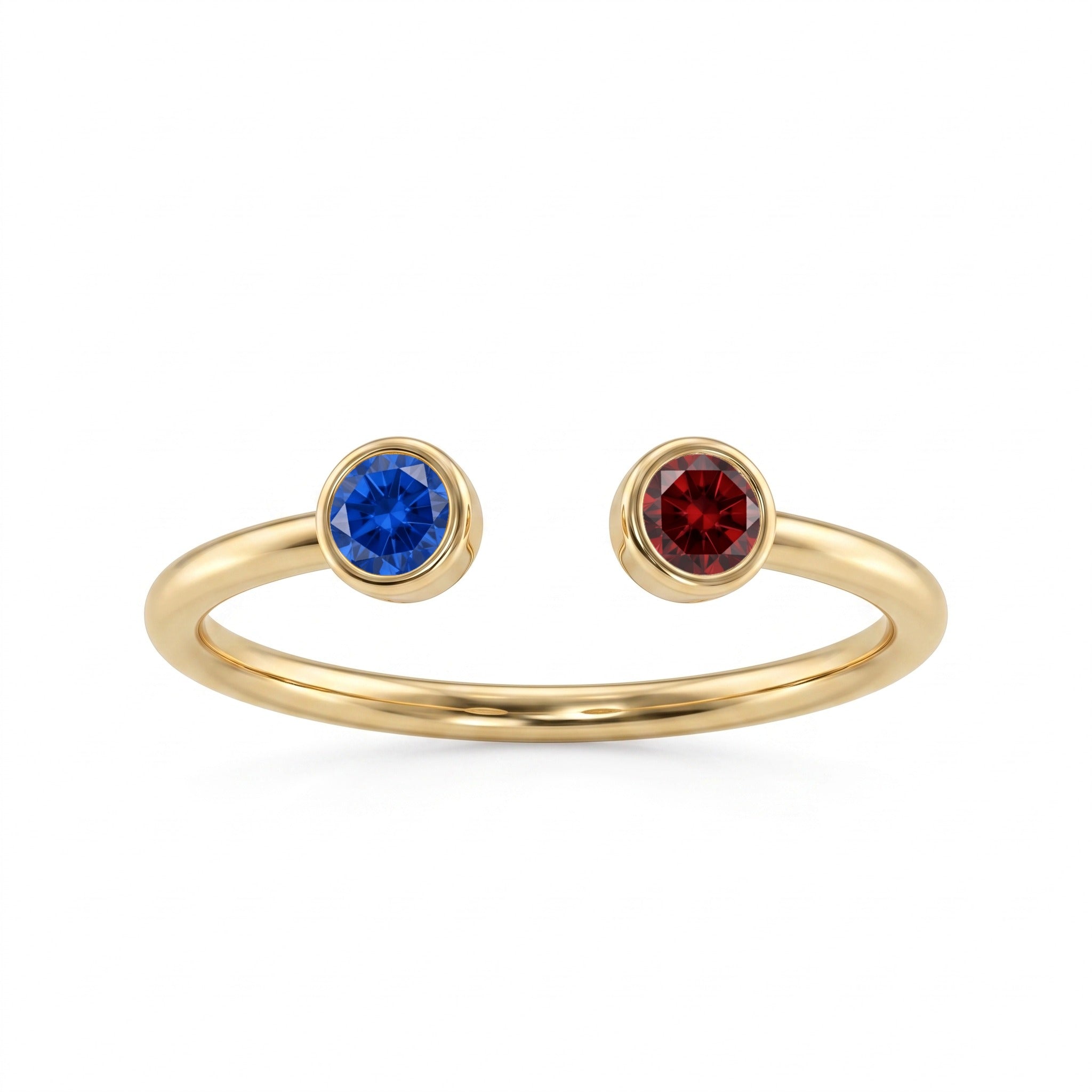 Anello regolabile con pietra di nascita "Cove"