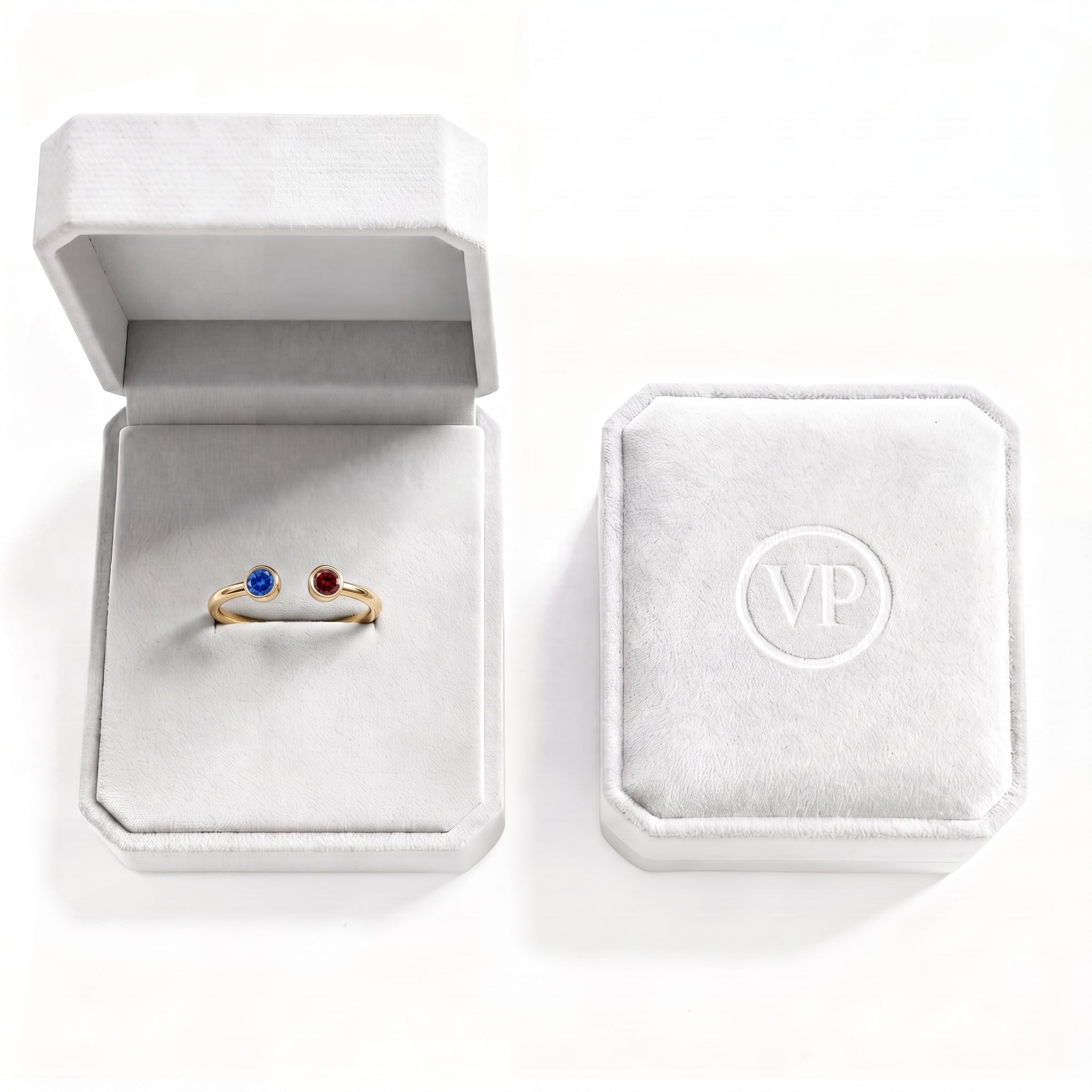 Anello regolabile con pietra di nascita "Cove"