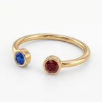Anello regolabile con pietra di nascita "Cove"
