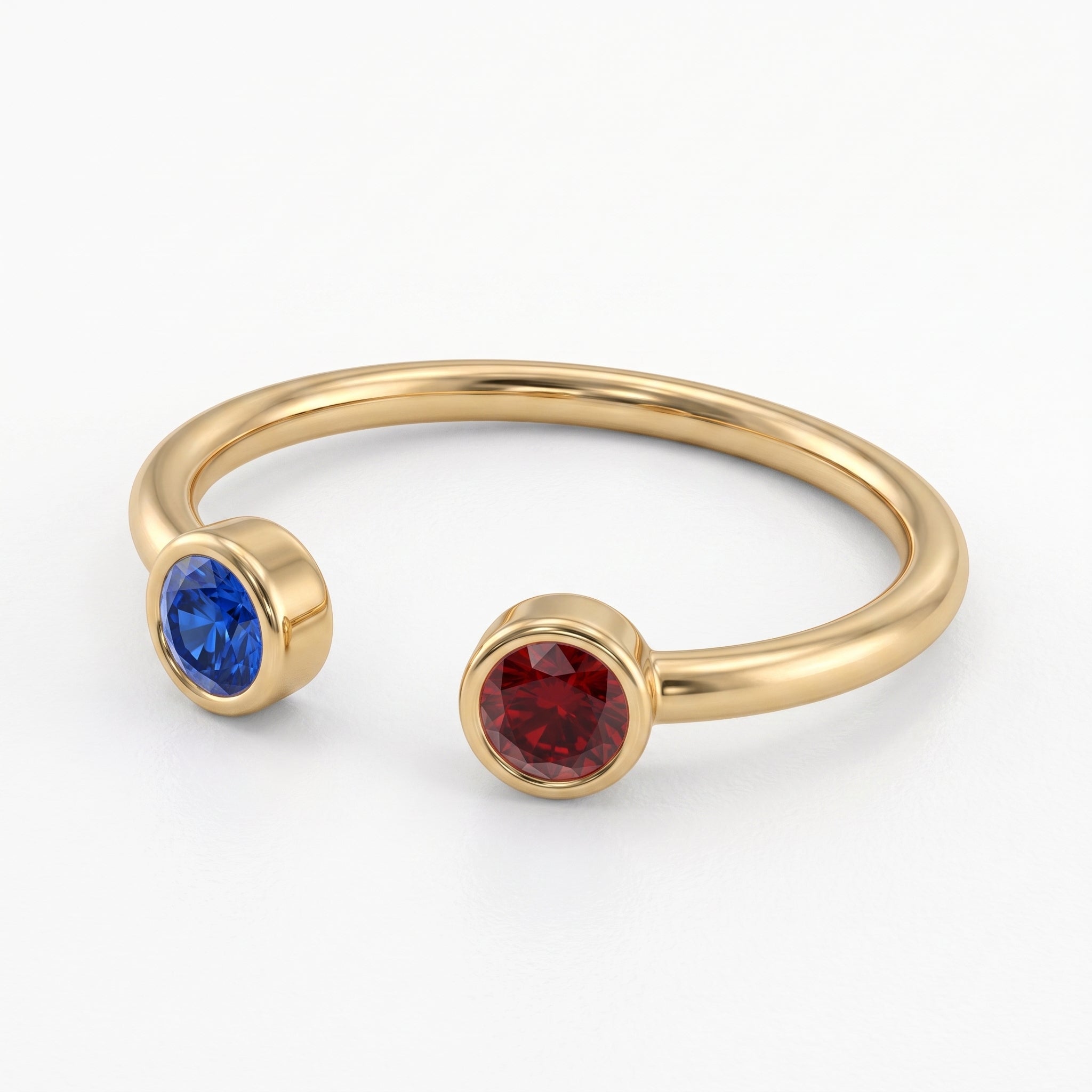 Anello regolabile con pietra di nascita "Cove"