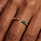 Anello regolabile con pietra di nascita "Ember"