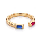 Anello regolabile con pietra di nascita "Ember"