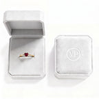 Anello regolabile con pietra di nascita "Aria"