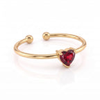 Anello regolabile con pietra di nascita "Aria"