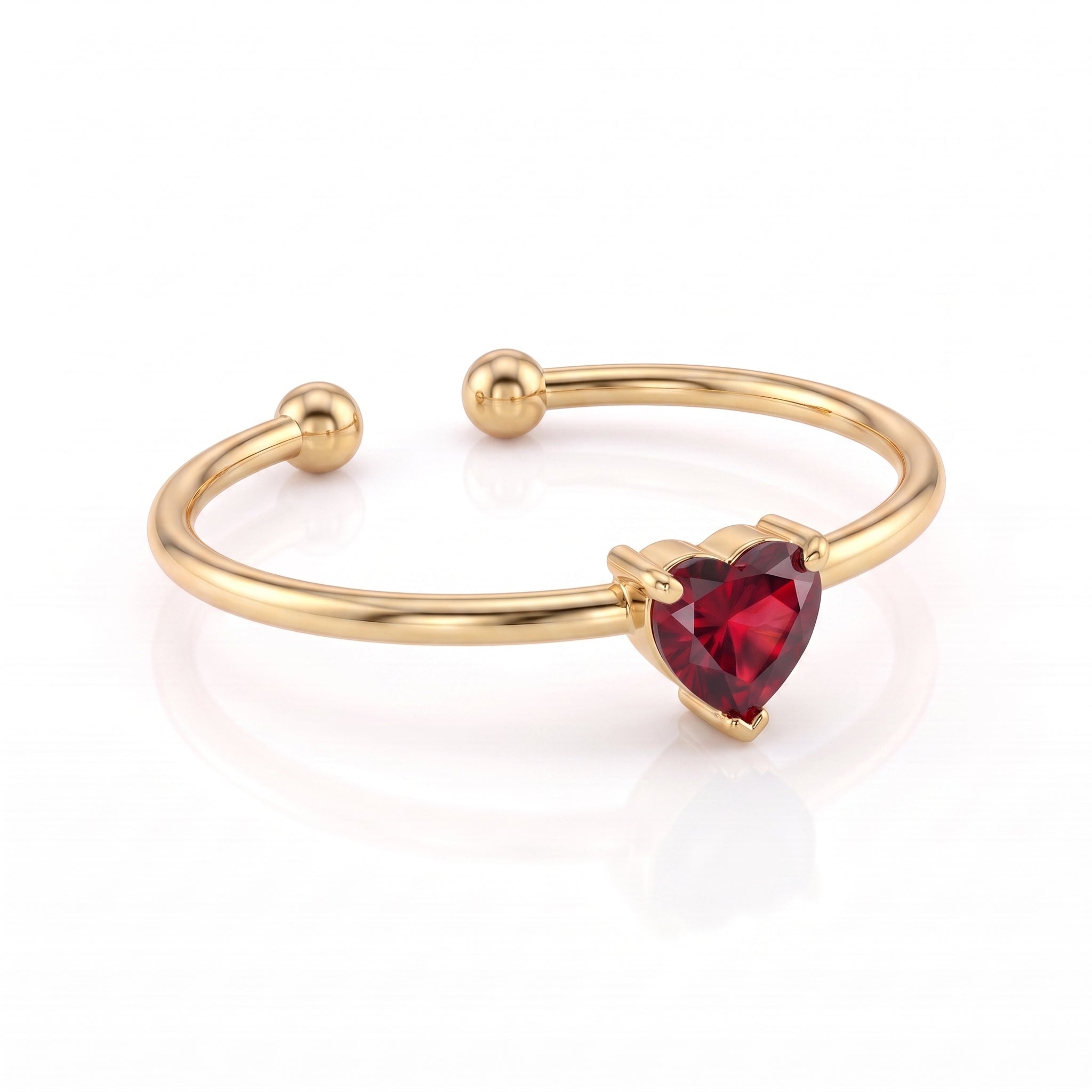 Anello regolabile con pietra di nascita "Aria"