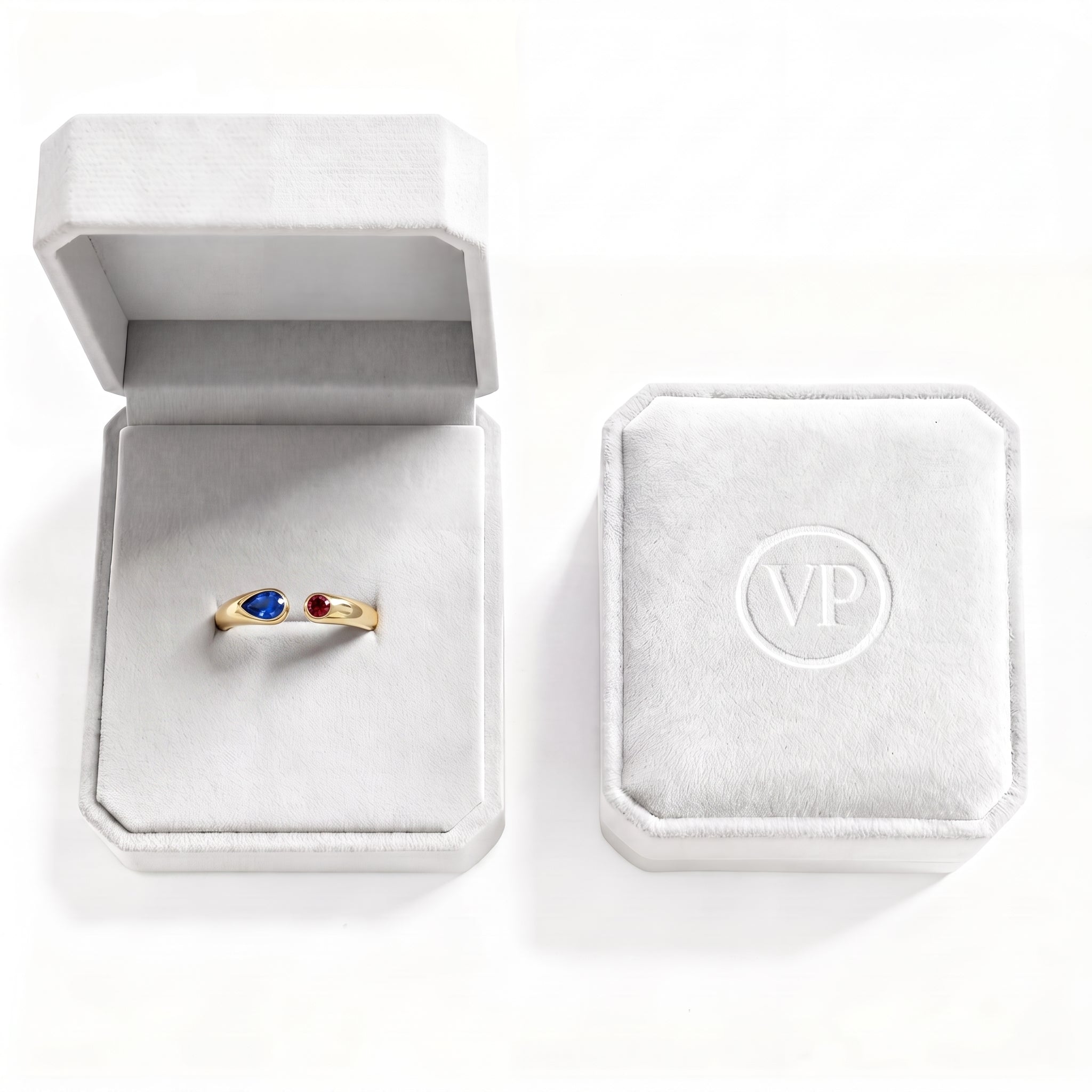 Anello regolabile con pietra di nascita "Iris"