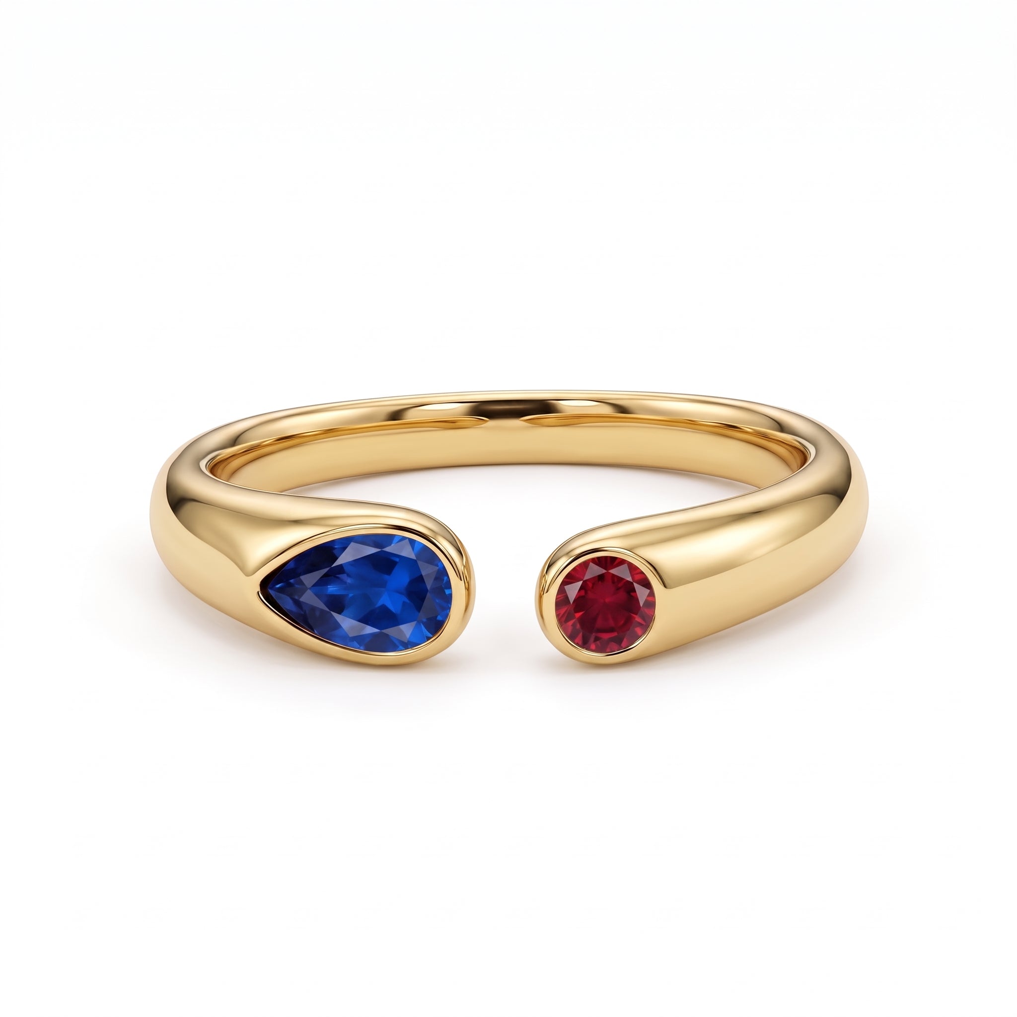 Anello regolabile con pietra di nascita "Iris"