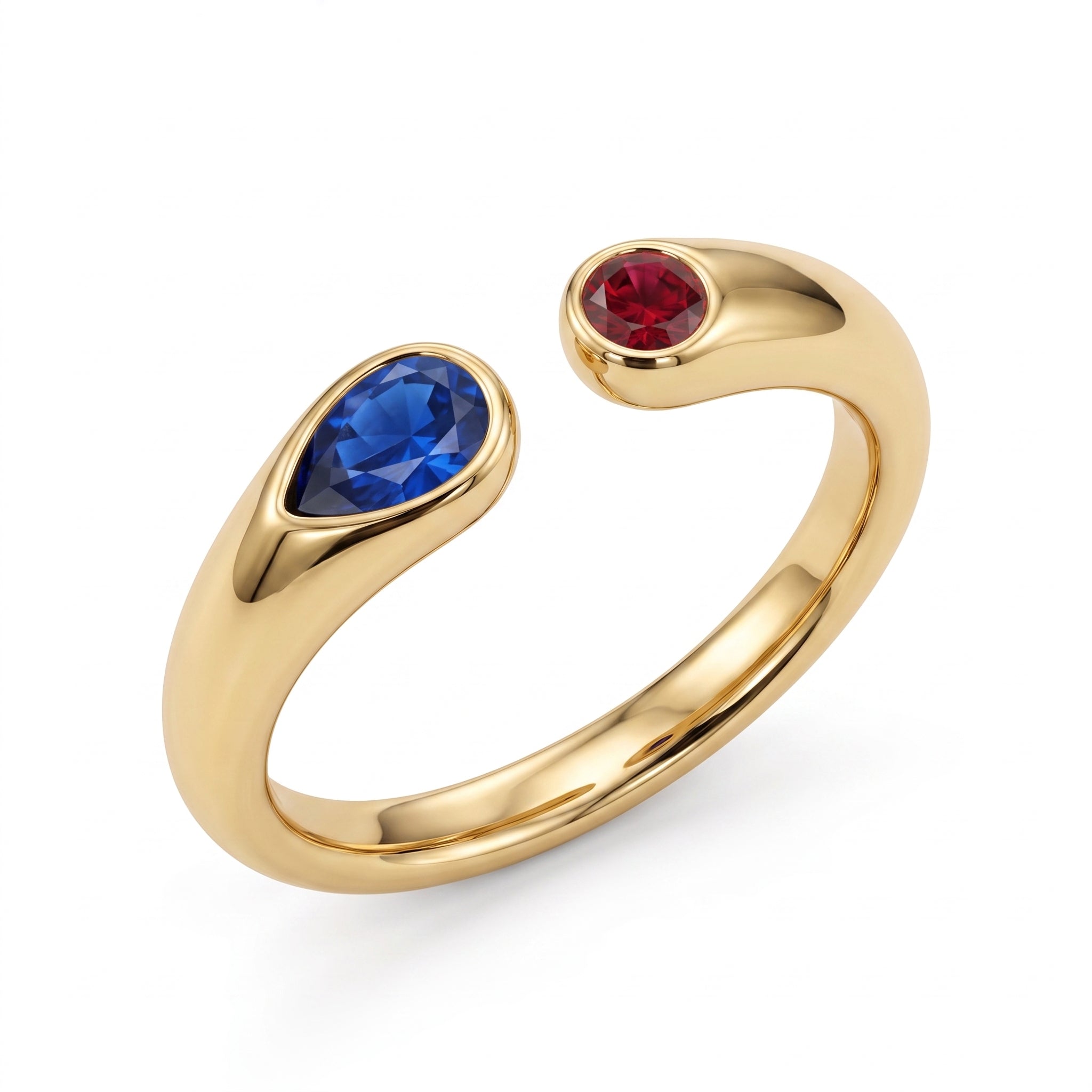 Anello regolabile con pietra di nascita "Iris"