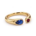Anello regolabile con pietra di nascita "Iris"