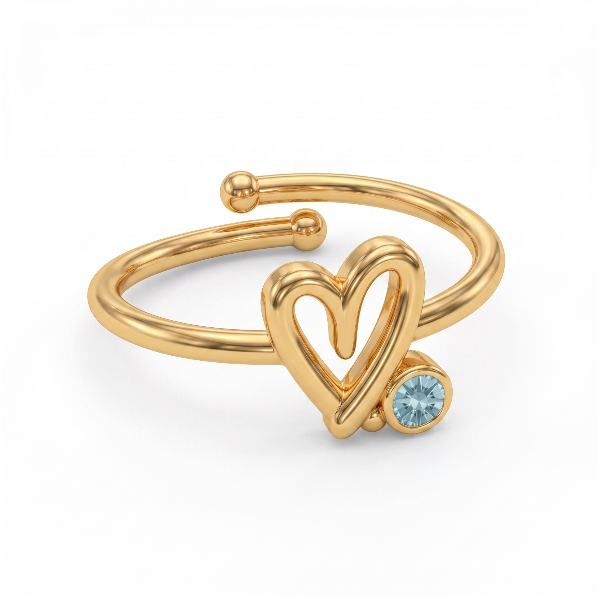 Anello regolabile con pietra di nascita "Mira"
