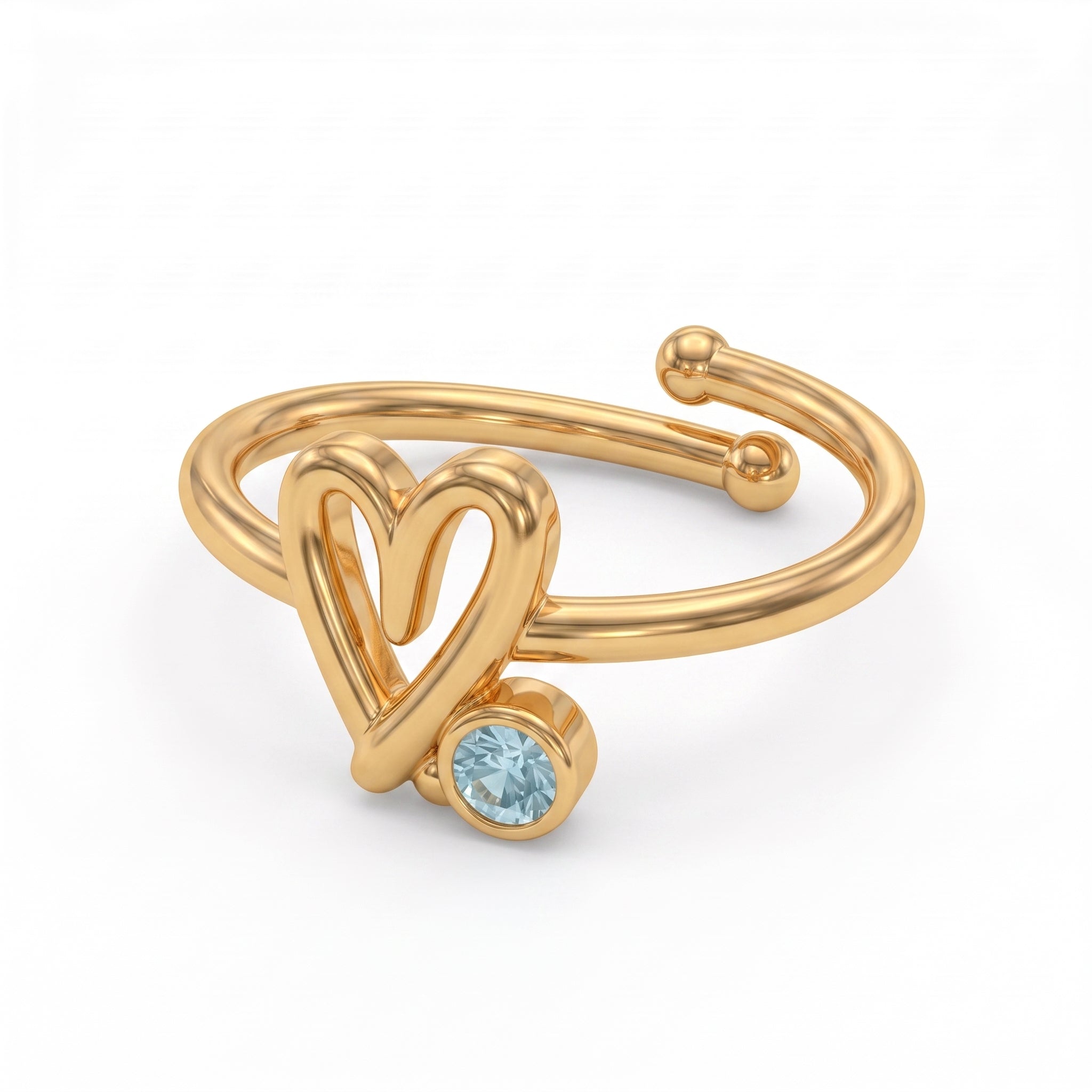 Anello regolabile con pietra di nascita "Mira"