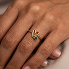 Anello regolabile con pietra di nascita "Mira"