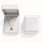 Collana con iniziale e pietra di nascita "Luna"