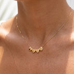 Collana con iniziale e pietra di nascita "Lila"