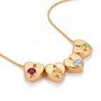 Collana con iniziale e pietra di nascita "Lila"