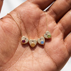Collana con iniziale e pietra di nascita "Lila"