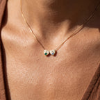 Collana con iniziale e pietra di nascita "Lila"