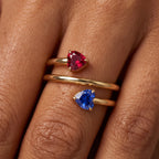 Anello regolabile con pietra di nascita "Seren"