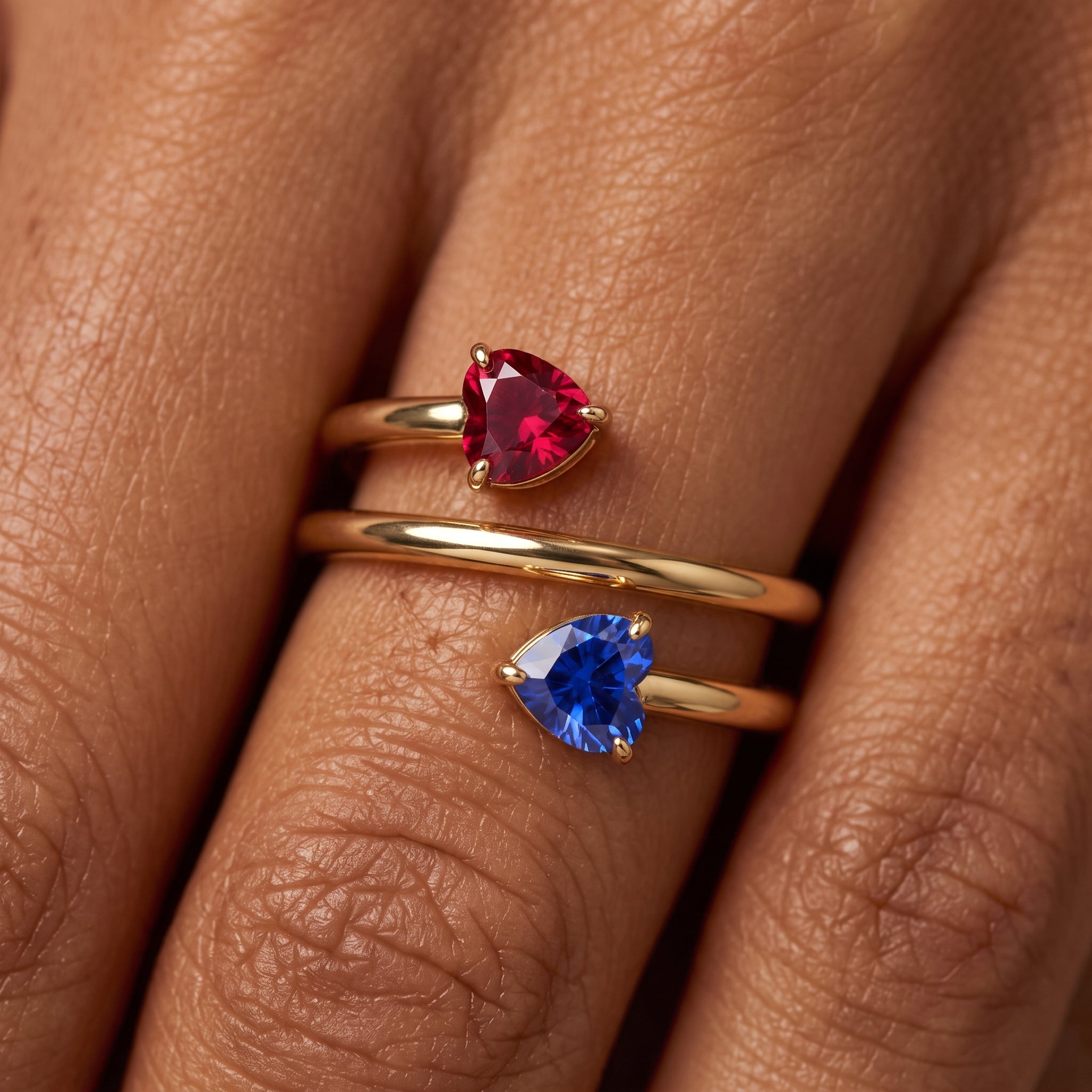 Anello regolabile con pietra di nascita "Seren"
