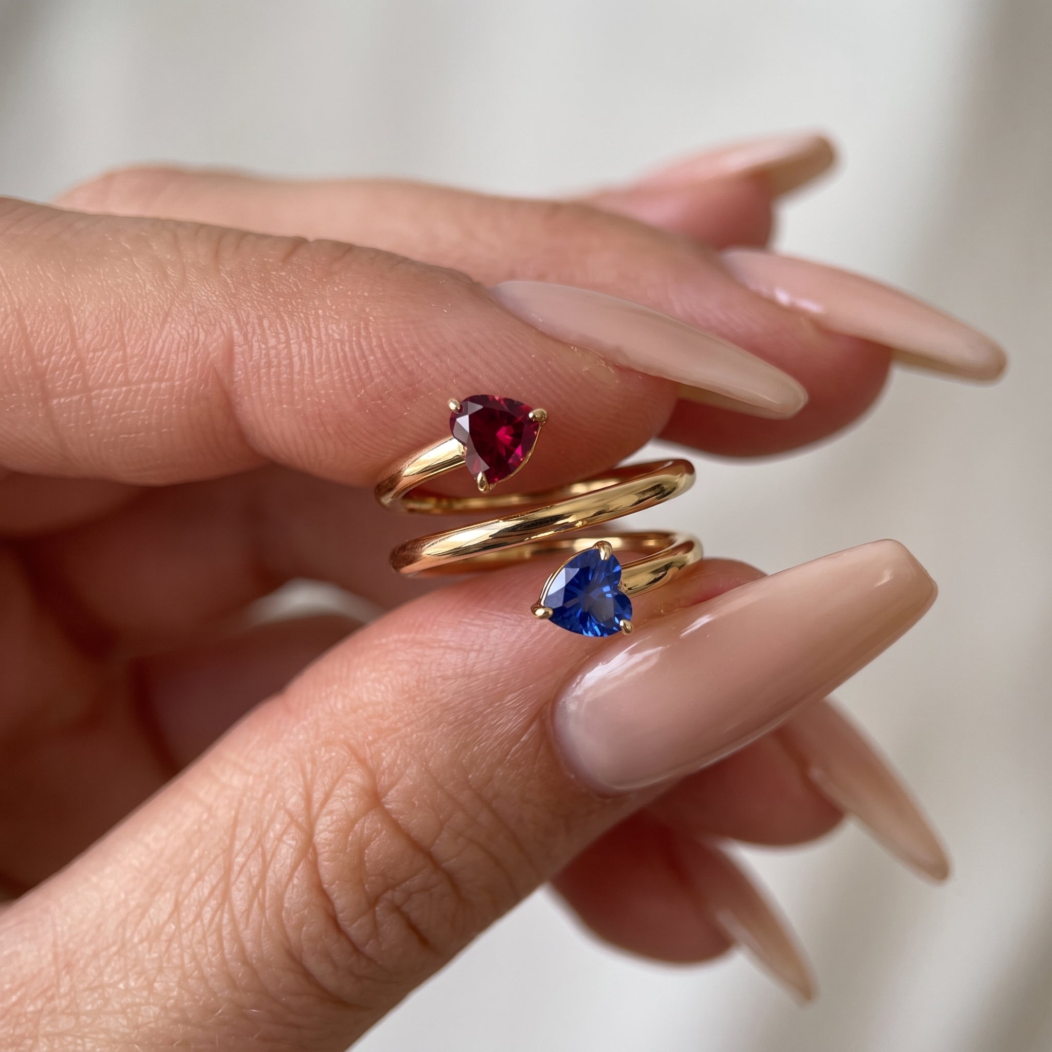 Anello regolabile con pietra di nascita "Seren"