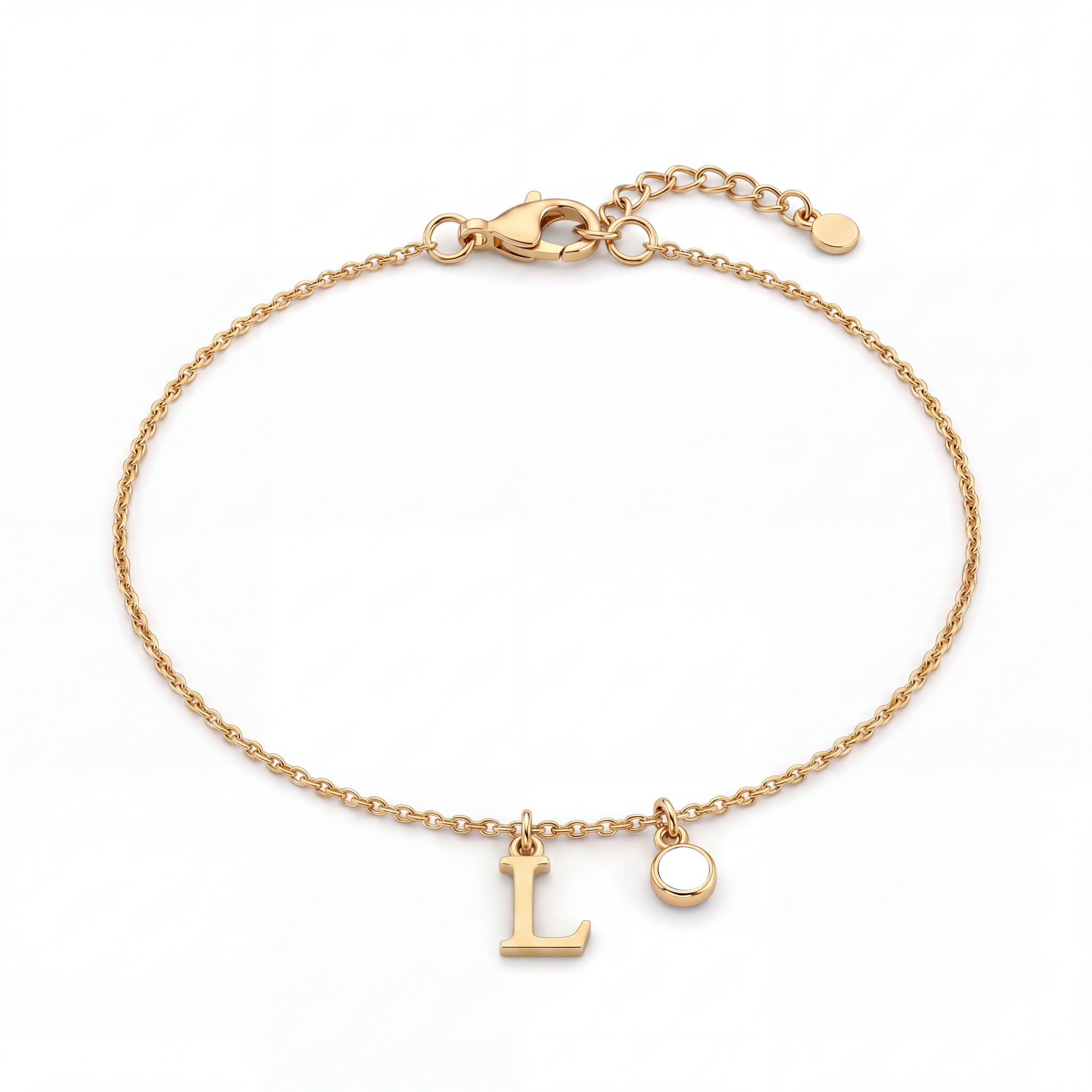 Initial Birthstone Bracelet "Eden"