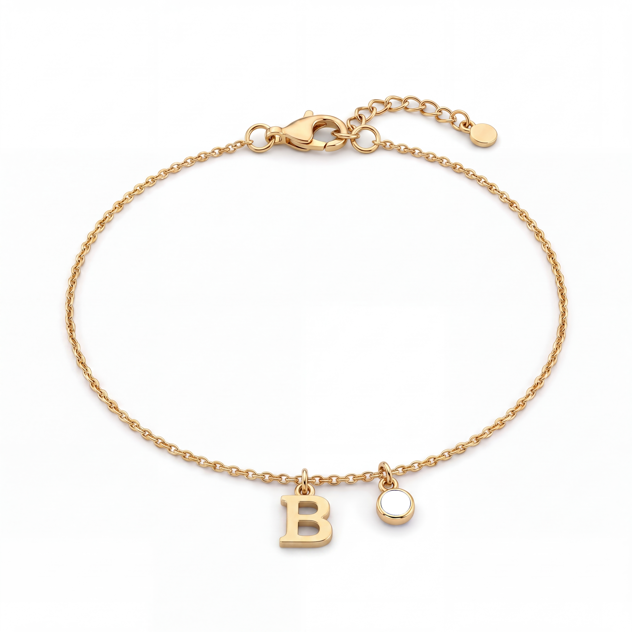 Initial Birthstone Bracelet "Eden"