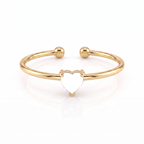 Anello regolabile con pietra di nascita "Aria"