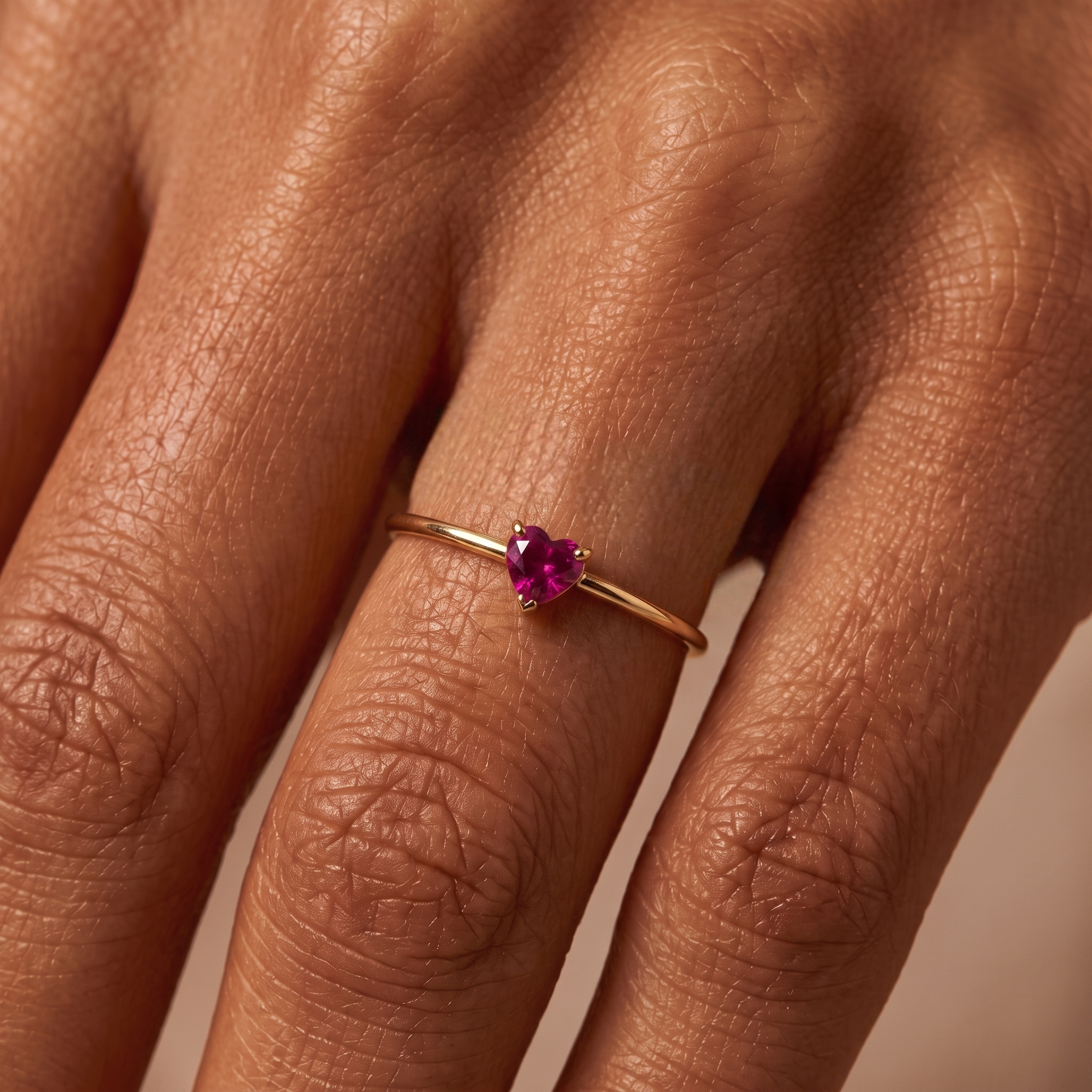 Anello regolabile con pietra di nascita "Aria"